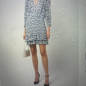 Veronica Beard Darrah smocked floral-print mini dress Size 4